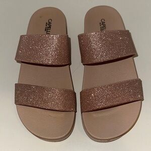 Capelli of New York Women's Glitter Sandals - Pink